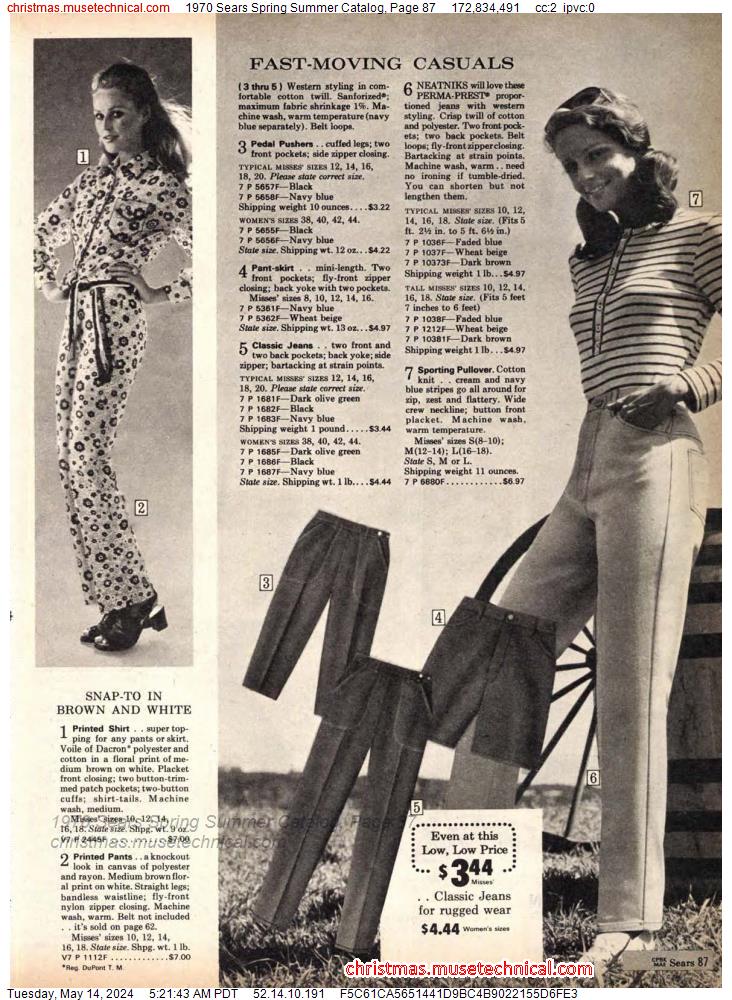 1970 Sears Spring Summer Catalog, Page 87