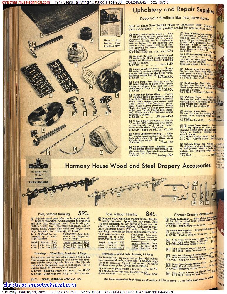 1947 Sears Fall Winter Catalog, Page 900