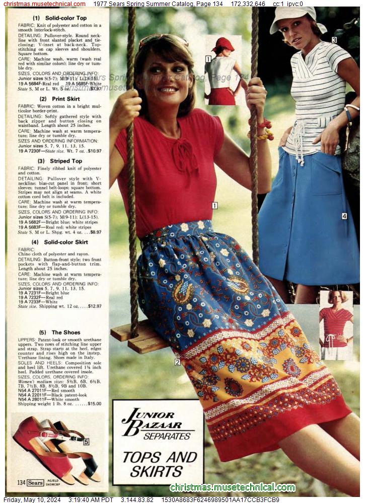 1977 Sears Spring Summer Catalog, Page 134