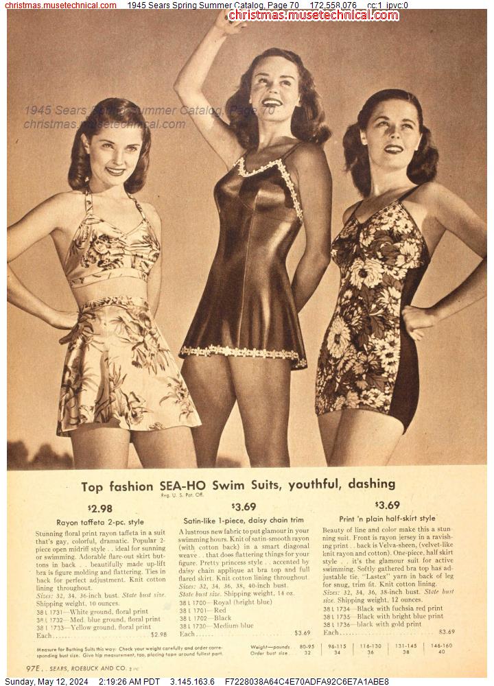 1945 Sears Spring Summer Catalog, Page 70