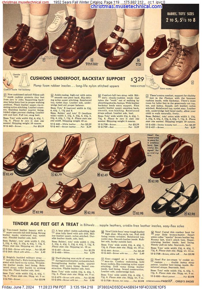 1952 Sears Fall Winter Catalog, Page 119