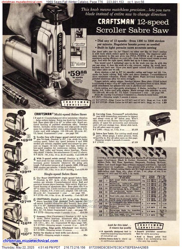 1969 Sears Fall Winter Catalog, Page 776