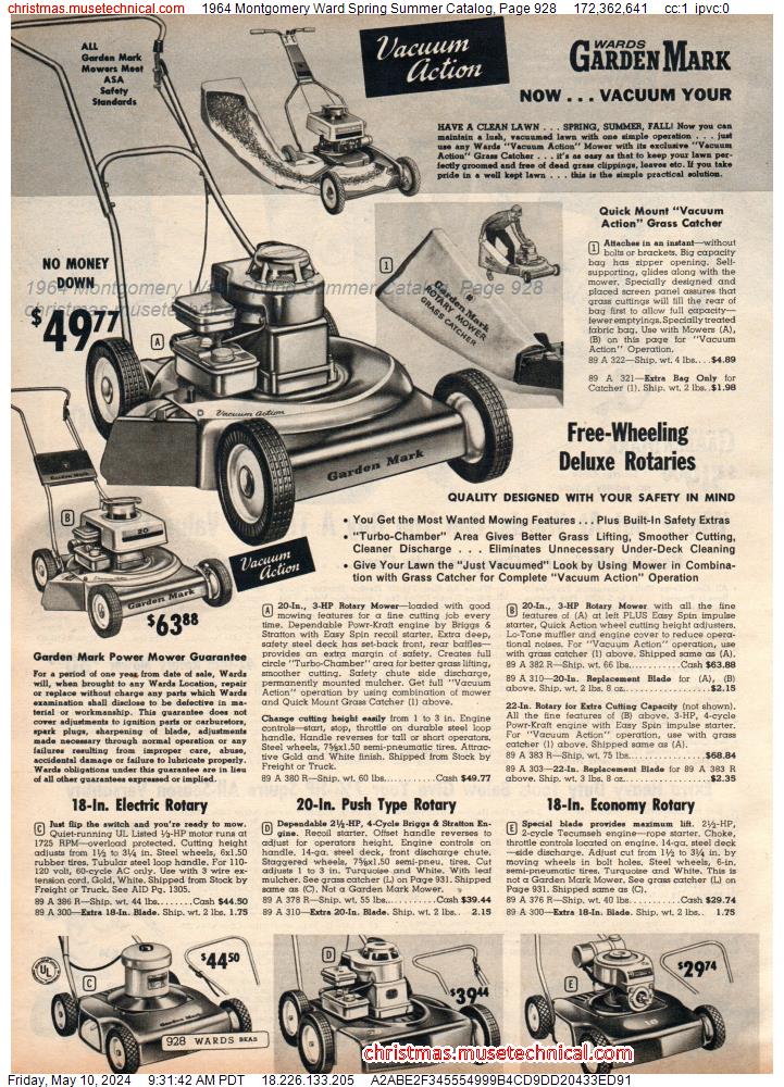 1964 Montgomery Ward Spring Summer Catalog, Page 928