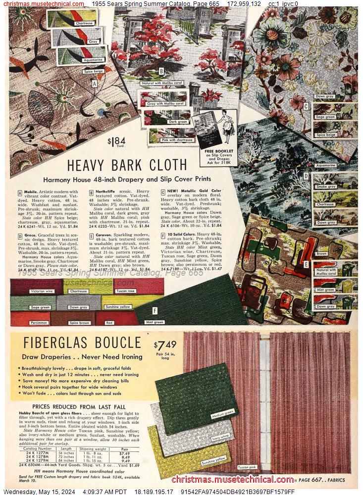 1955 Sears Spring Summer Catalog, Page 665