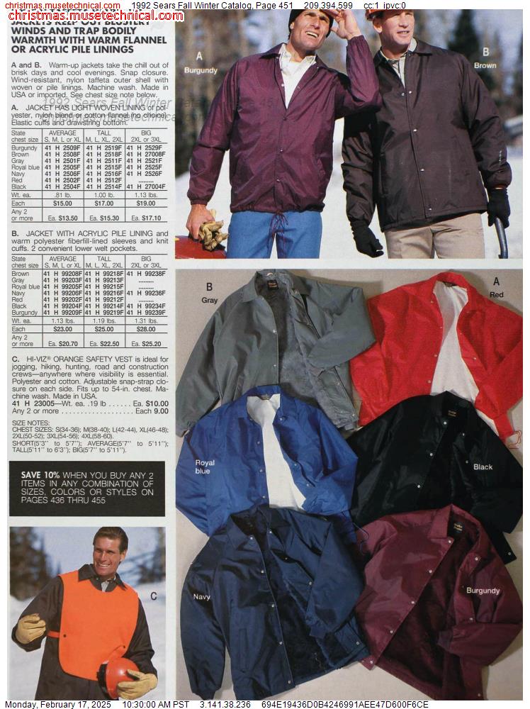 1992 Sears Fall Winter Catalog, Page 451