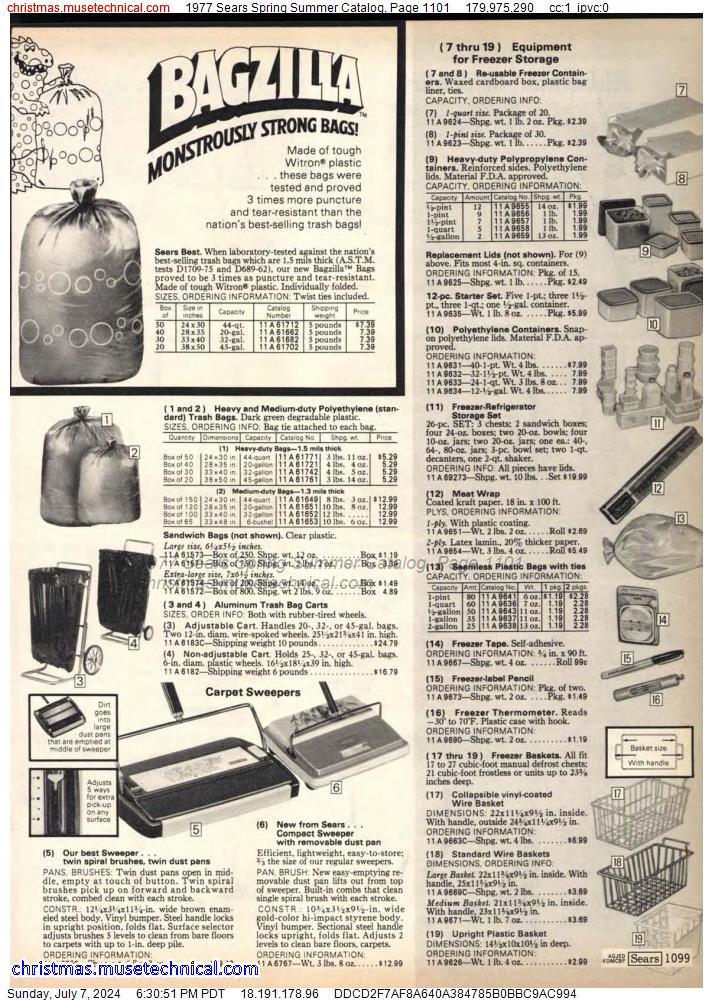 1977 Sears Spring Summer Catalog, Page 1101