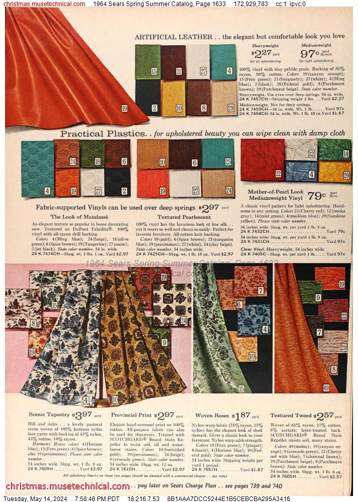 1964 Sears Spring Summer Catalog, Page 1633