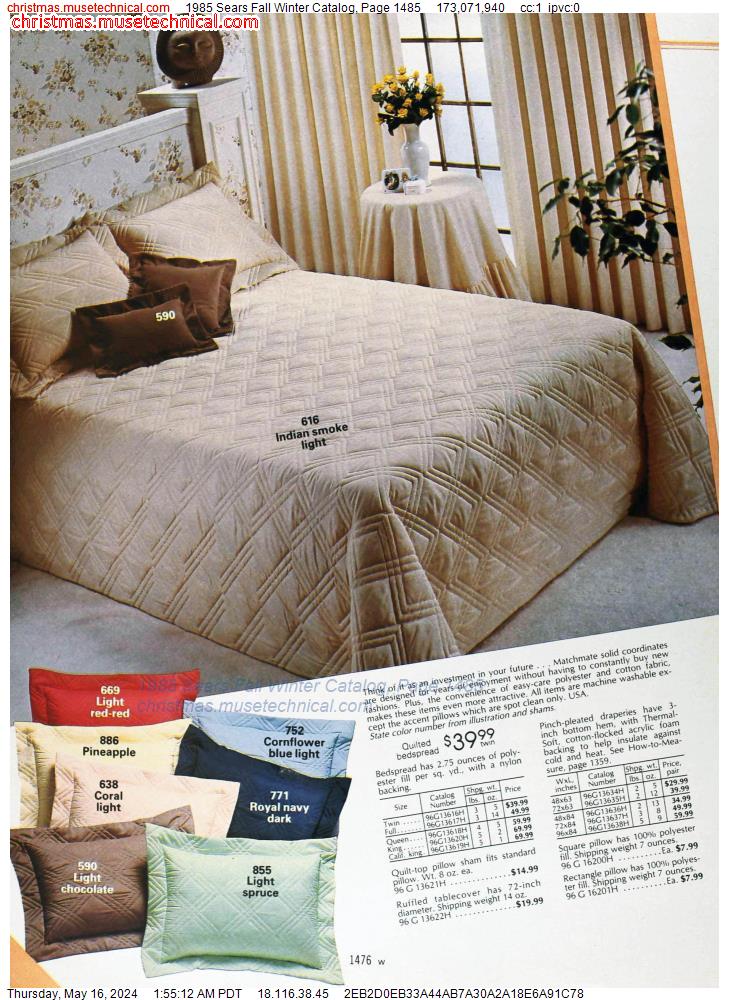 1985 Sears Fall Winter Catalog, Page 1485