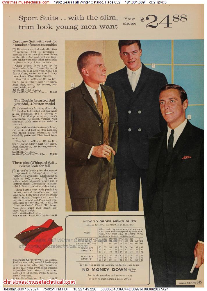 1962 Sears Fall Winter Catalog, Page 652
