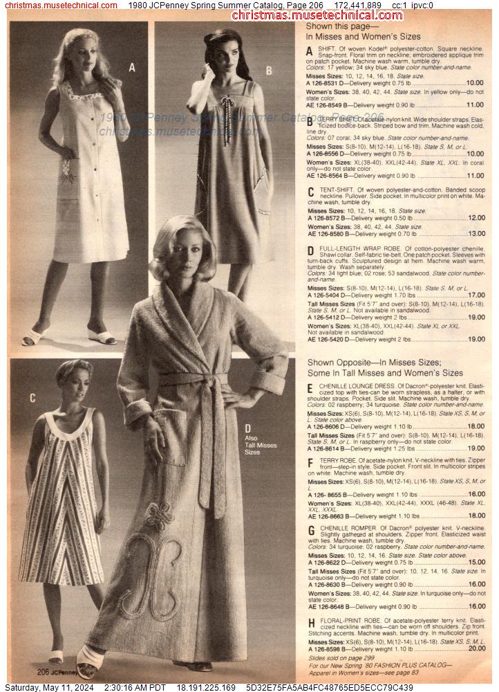 1980 JCPenney Spring Summer Catalog, Page 206