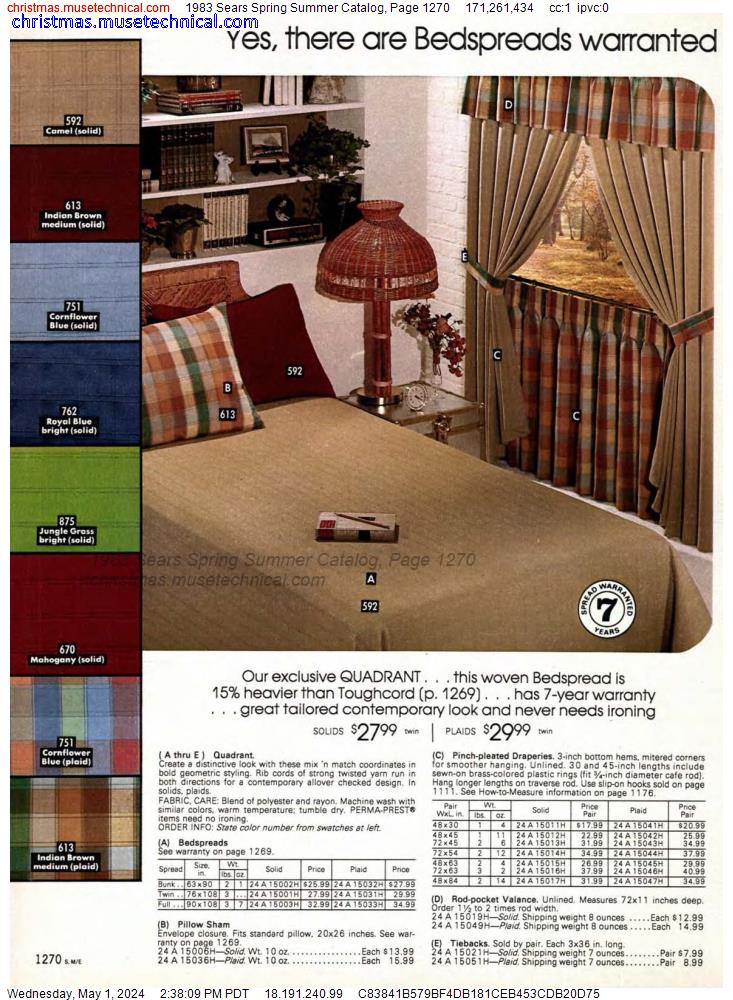1983 Sears Spring Summer Catalog, Page 1270