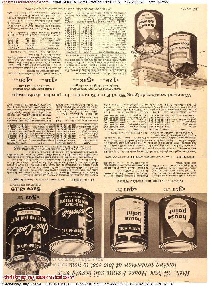 1960 Sears Fall Winter Catalog, Page 1152