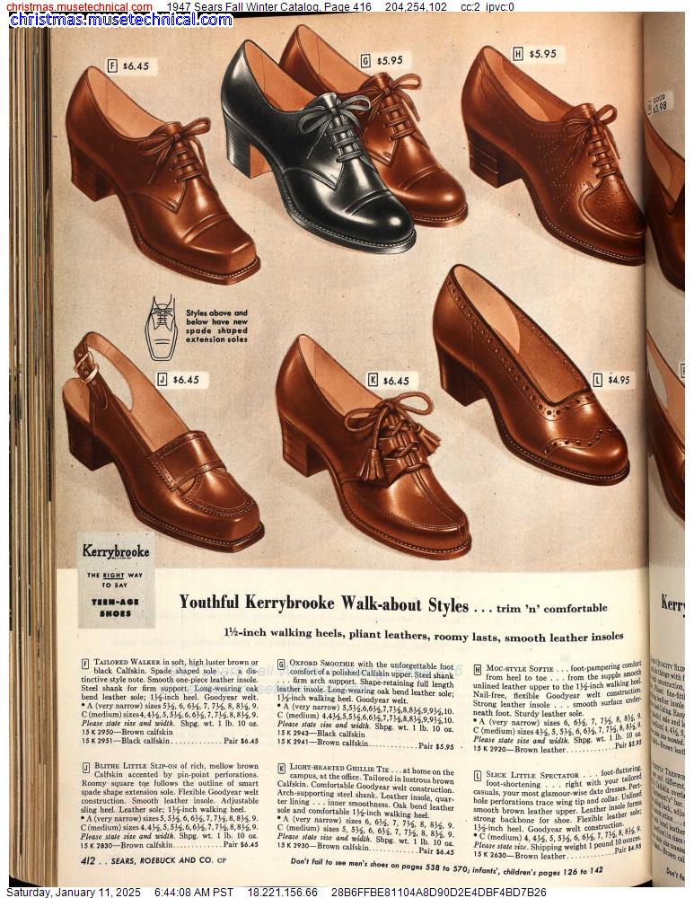 1947 Sears Fall Winter Catalog, Page 416