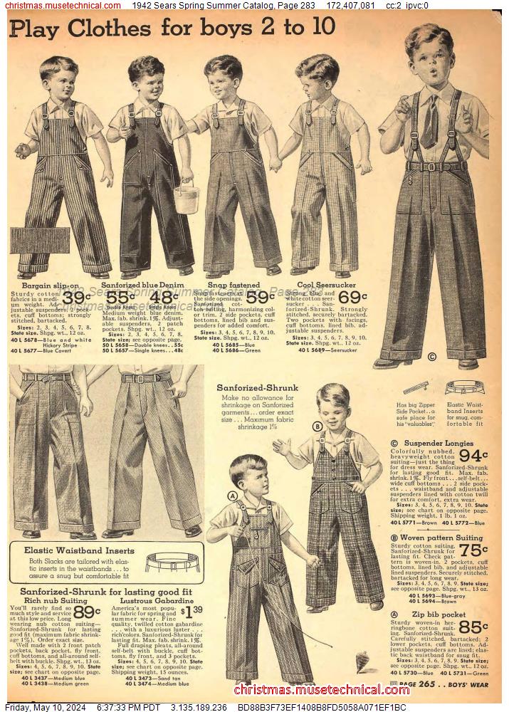 1942 Sears Spring Summer Catalog, Page 283