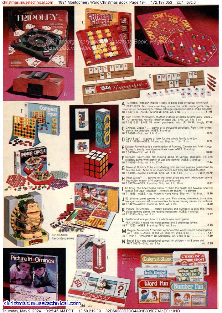 1981 Montgomery Ward Christmas Book, Page 494