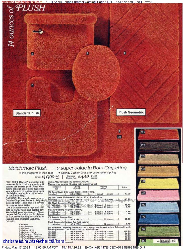 1981 Sears Spring Summer Catalog, Page 1401