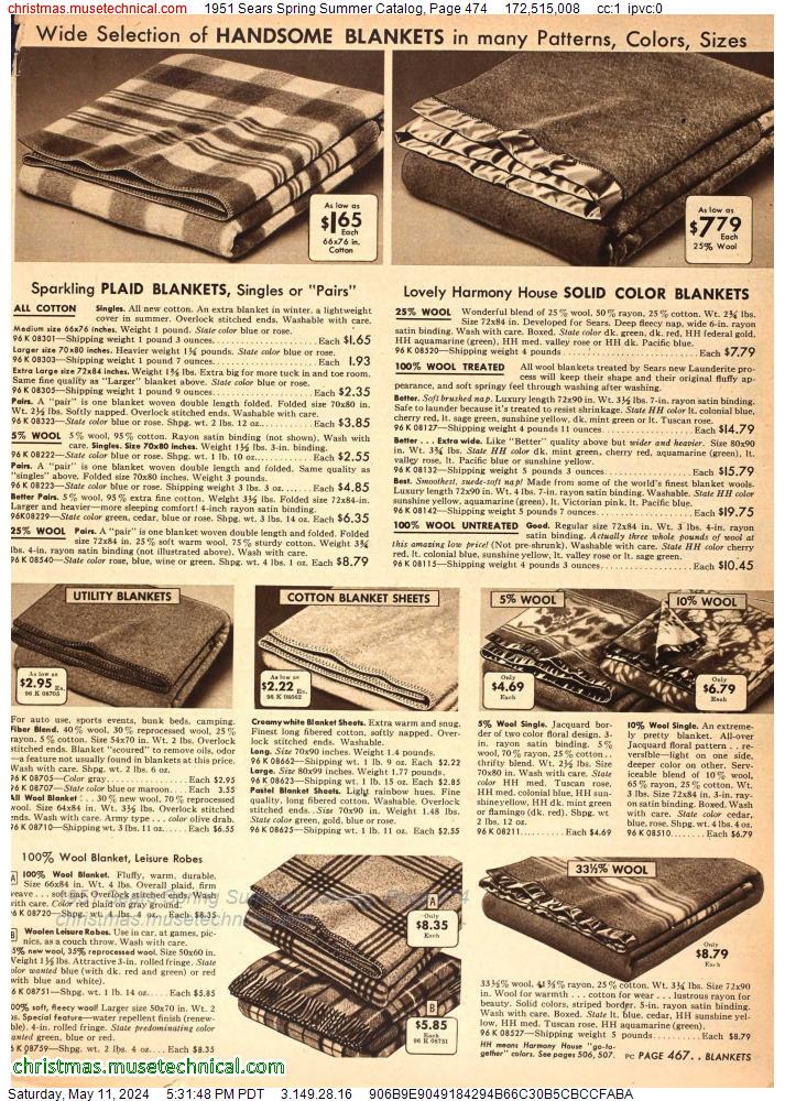 1951 Sears Spring Summer Catalog, Page 474