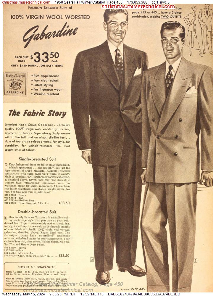 1950 Sears Fall Winter Catalog, Page 450