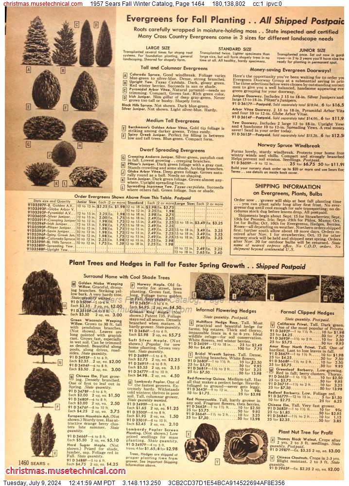 1957 Sears Fall Winter Catalog, Page 1464