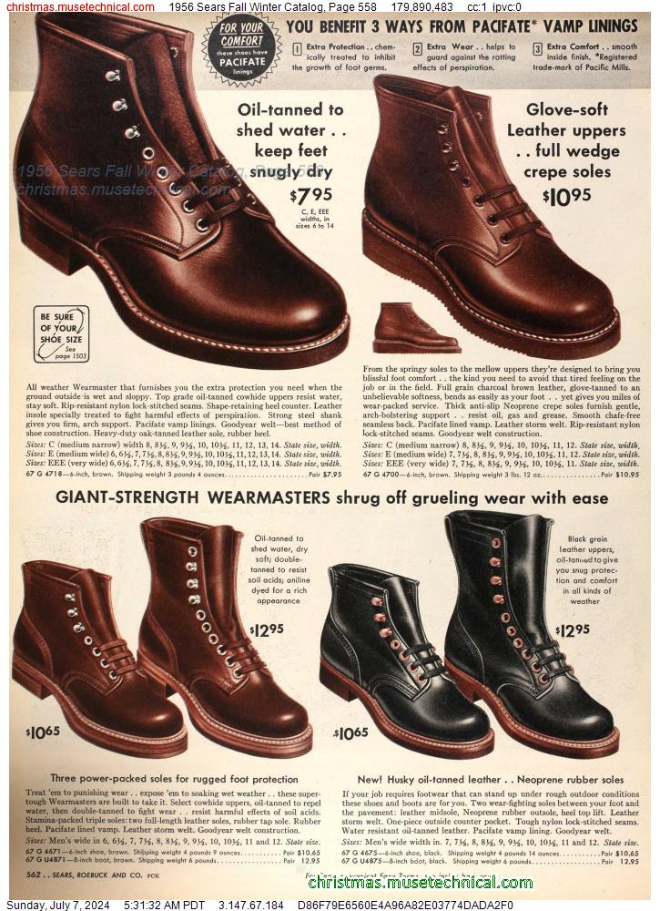 1956 Sears Fall Winter Catalog, Page 558