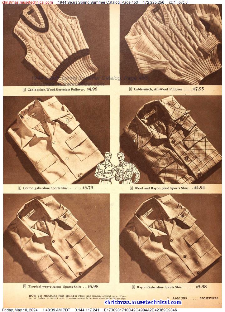 1944 Sears Spring Summer Catalog, Page 453