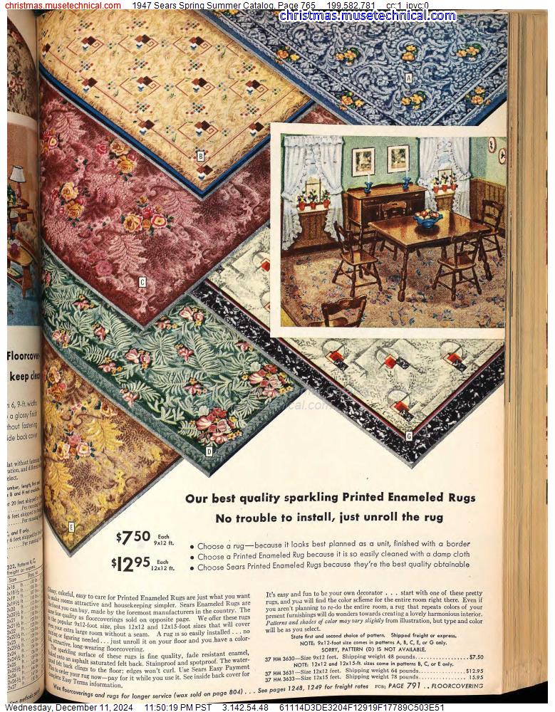 1947 Sears Spring Summer Catalog, Page 765