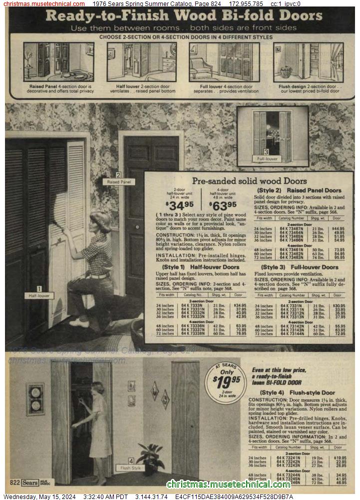 1976 Sears Spring Summer Catalog, Page 824