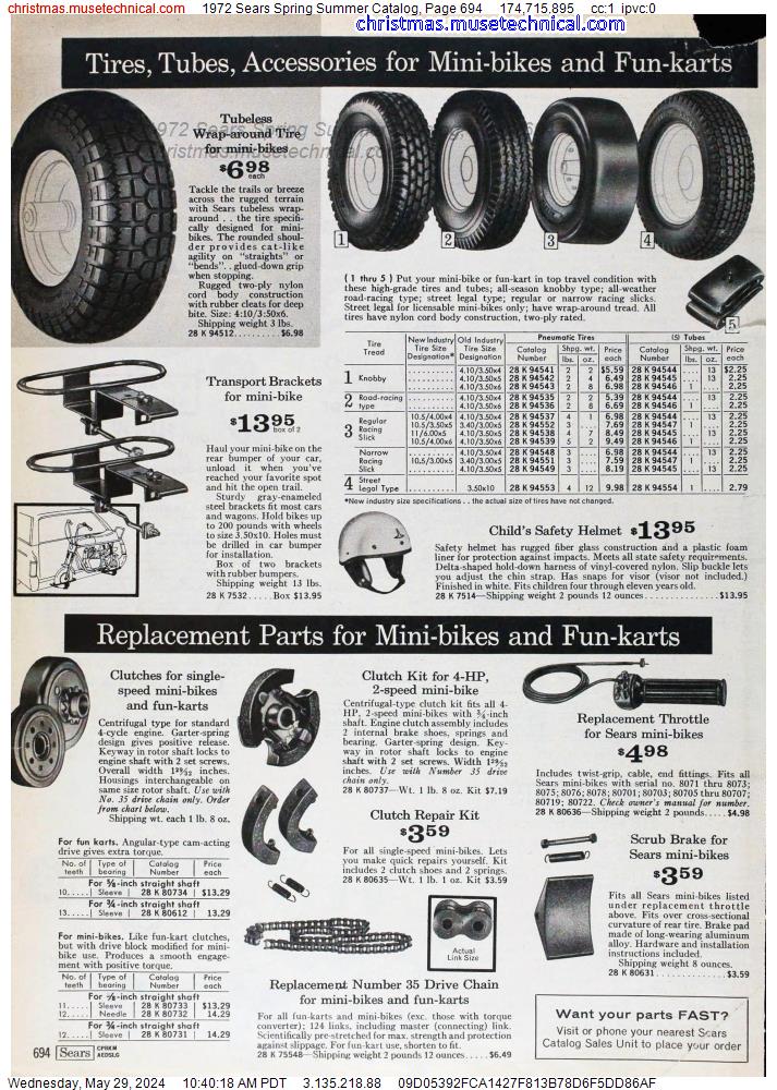 1972 Sears Spring Summer Catalog, Page 694