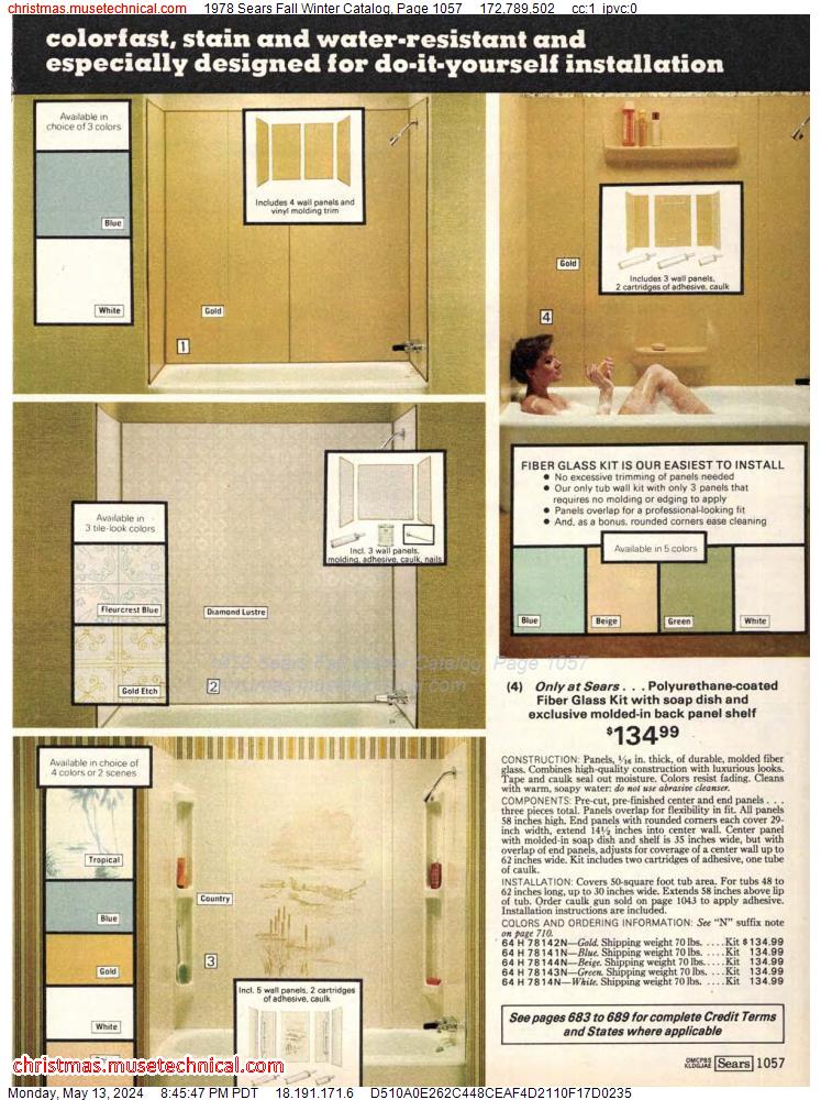 1978 Sears Fall Winter Catalog, Page 1057
