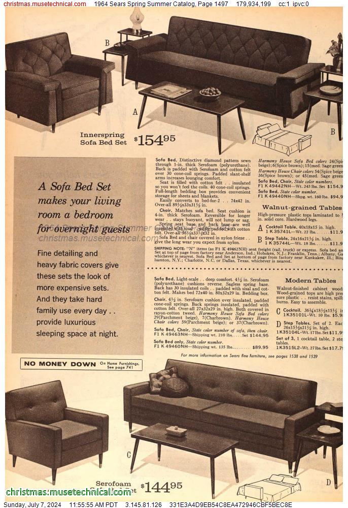 1964 Sears Spring Summer Catalog, Page 1497