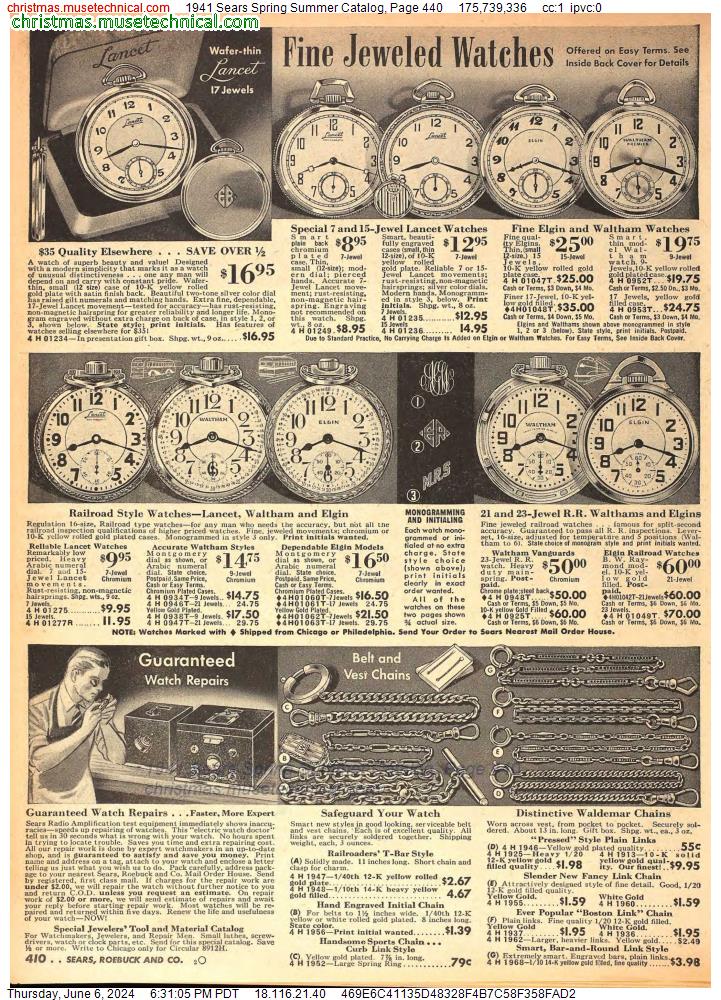 1941 Sears Spring Summer Catalog, Page 440