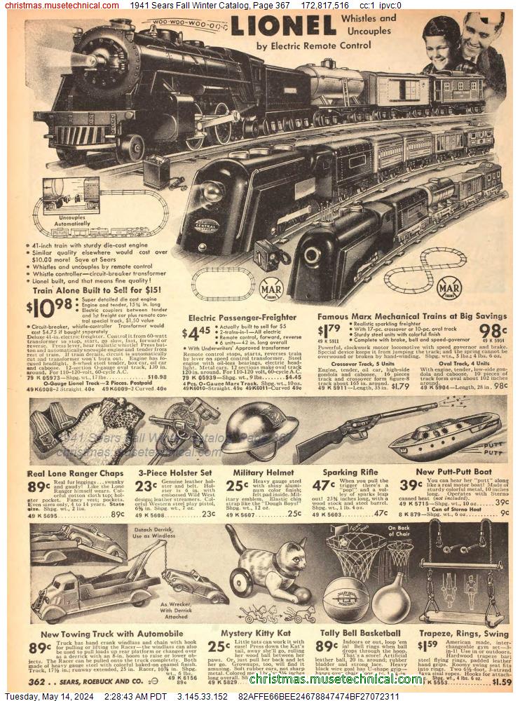 1941 Sears Fall Winter Catalog, Page 367