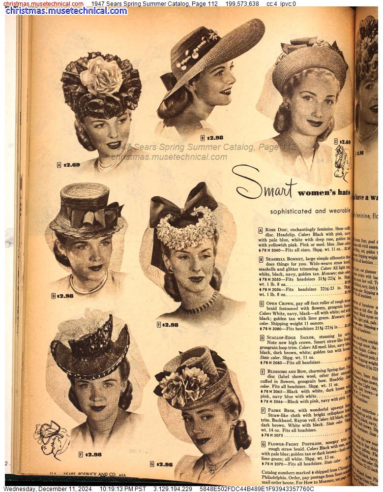 1947 Sears Spring Summer Catalog, Page 112