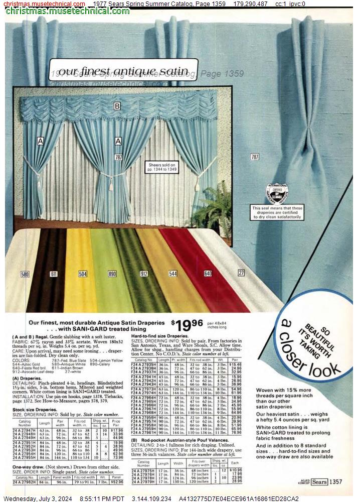 1977 Sears Spring Summer Catalog, Page 1359