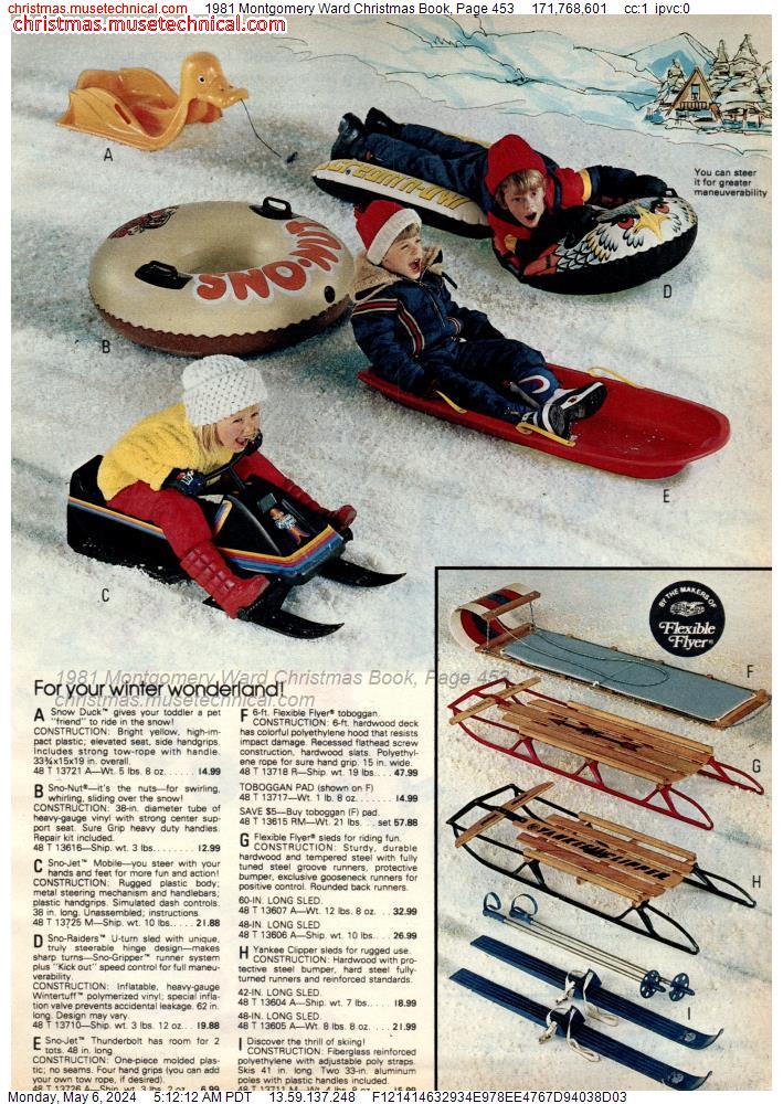 1981 Montgomery Ward Christmas Book, Page 453