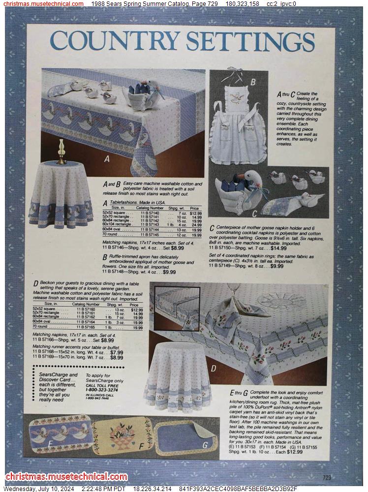 1988 Sears Spring Summer Catalog, Page 729