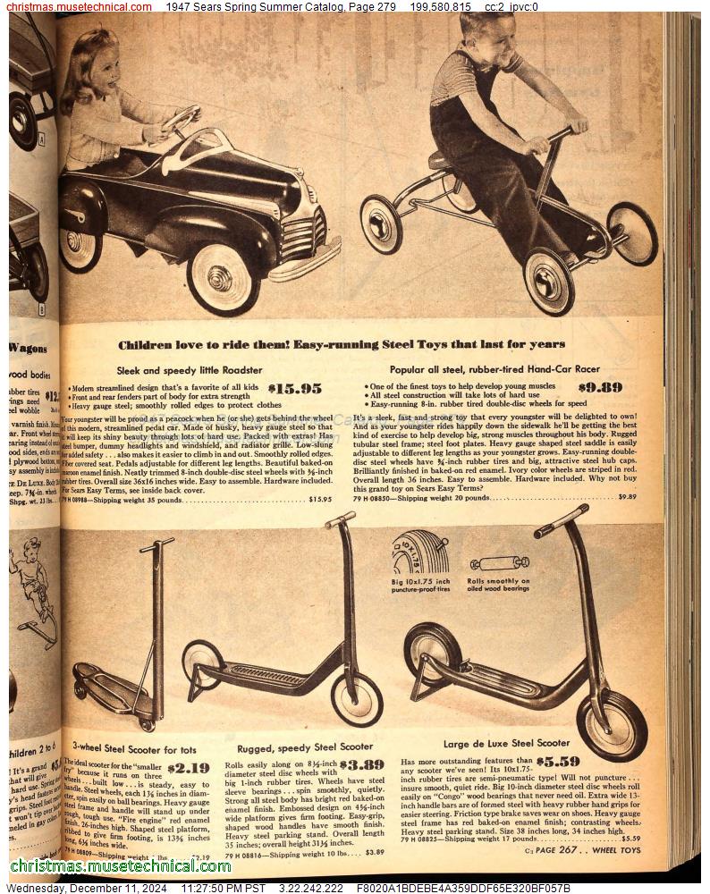 1947 Sears Spring Summer Catalog, Page 279