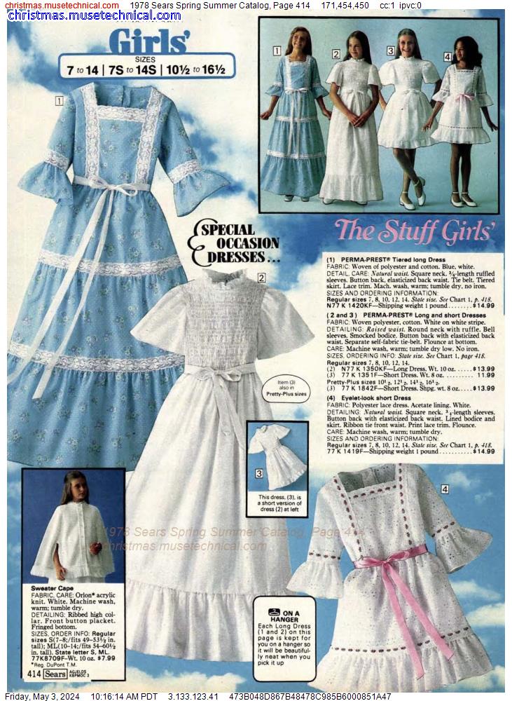 1978 Sears Spring Summer Catalog, Page 414
