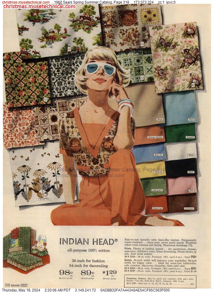 1960 Sears Spring Summer Catalog, Page 318