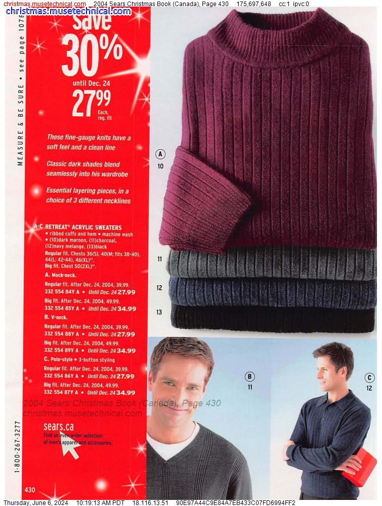 2004 Sears Christmas Book (Canada), Page 430