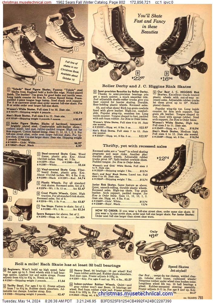1962 Sears Fall Winter Catalog, Page 802