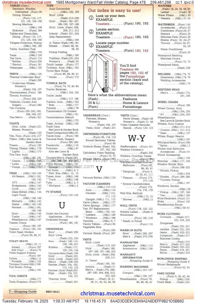 1985 Montgomery Ward Fall Winter Catalog, Page 478