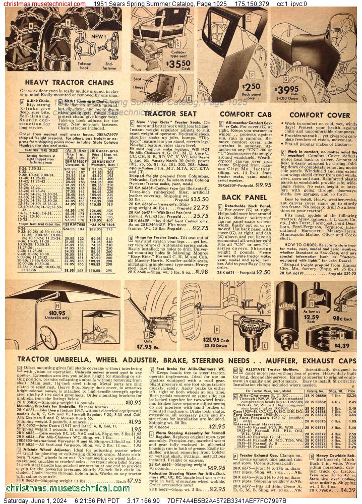 1951 Sears Spring Summer Catalog, Page 1025