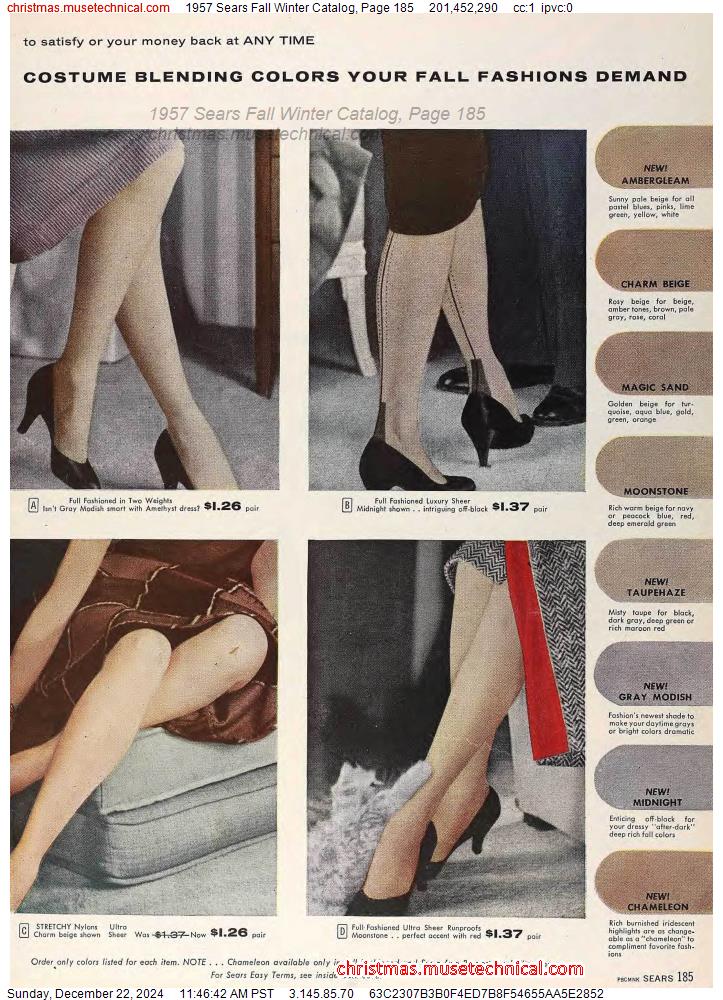 1957 Sears Fall Winter Catalog, Page 185