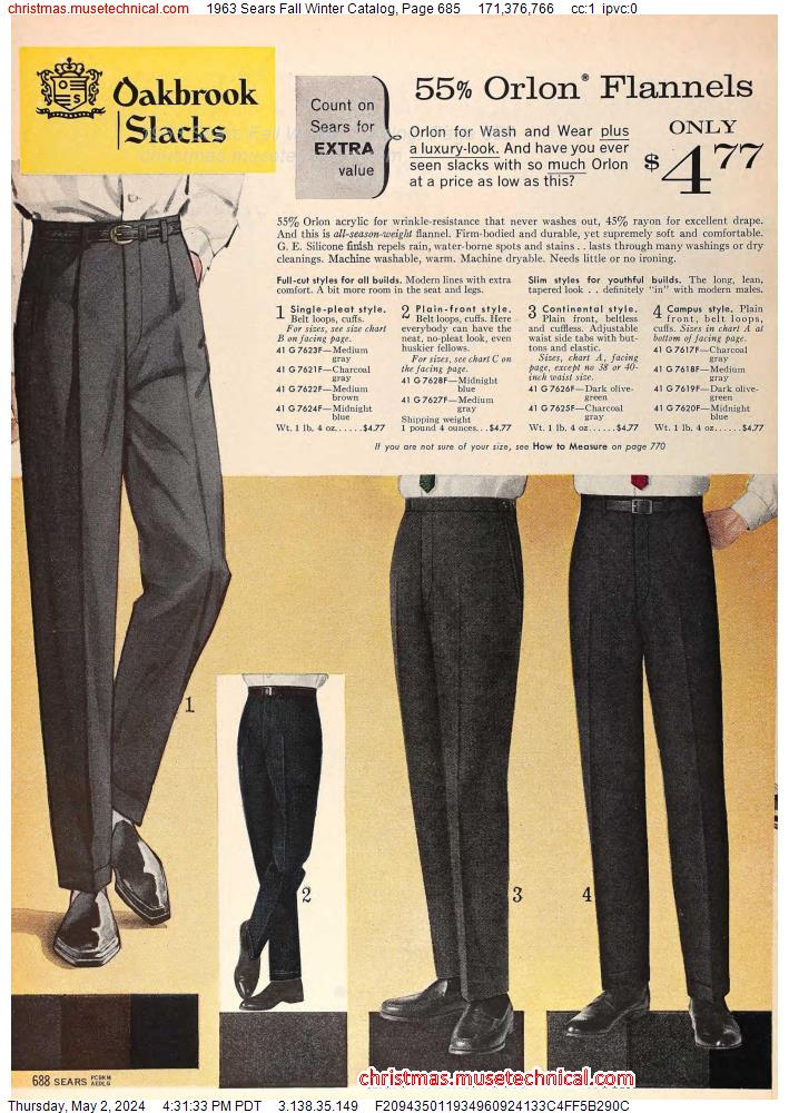 1963 Sears Fall Winter Catalog, Page 685