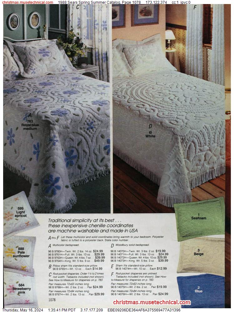 1988 Sears Spring Summer Catalog, Page 1078