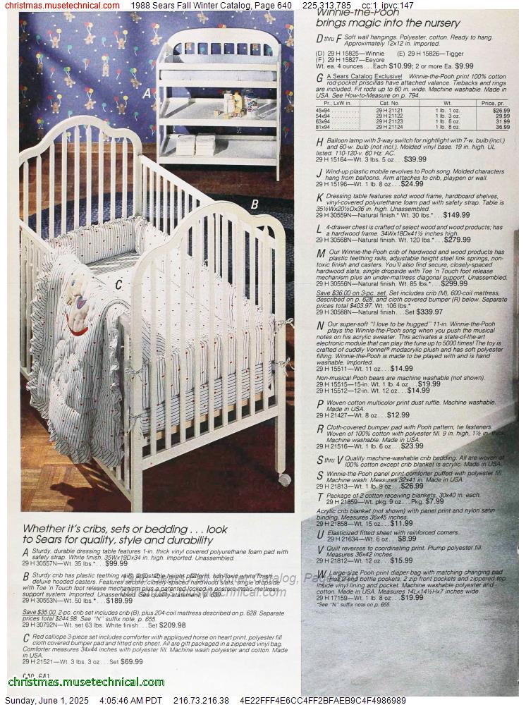 1988 Sears Fall Winter Catalog, Page 640