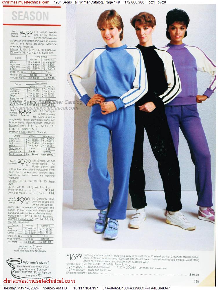 1984 Sears Fall Winter Catalog, Page 149