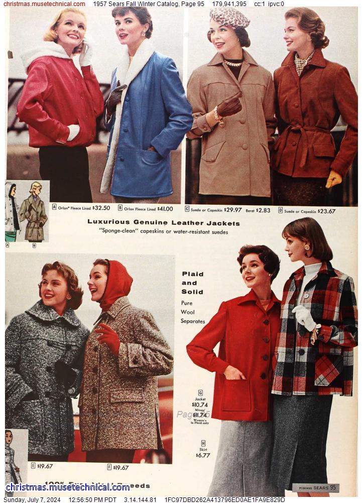 1957 Sears Fall Winter Catalog, Page 95