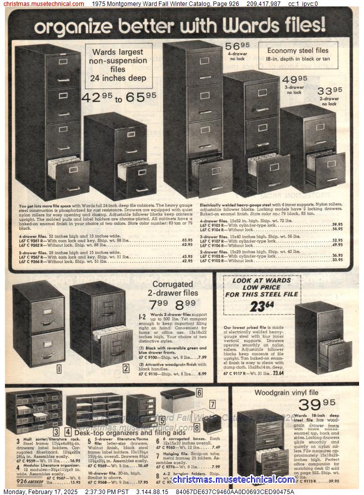 1975 Montgomery Ward Fall Winter Catalog, Page 926